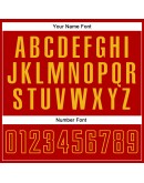 Best Pro Custom White Red-Gold Sublimation Split Fashion Soccer Uniform Jersey