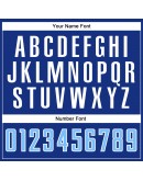 Best Pro Custom Royal Light Blue-White Sublimation Split Fashion Soccer Uniform Jersey