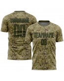 Best Pro Custom Camo Olive-Black Sublimation Salute To Service Soccer Uniform Jersey