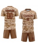 Best Pro Custom Camo Texas Orange-Brown Sublimation Salute To Service Soccer Uniform Jersey