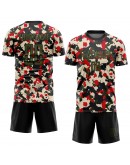 Best Pro Custom Camo Olive-Black Sublimation Salute To Service Soccer Uniform Jersey