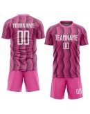 Best Pro Custom Pink White Sublimation Soccer Uniform Jersey