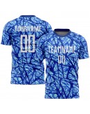 Best Pro Custom Royal White-Light Blue Sublimation Soccer Uniform Jersey