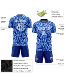 Best Pro Custom Royal White-Light Blue Sublimation Soccer Uniform Jersey