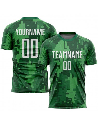Best Pro Custom Camo White-Kelly Green Sublimation Salute To Service Soccer Uniform Jersey