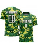 Best Pro Custom Camo White-Kelly Green Sublimation Salute To Service Soccer Uniform Jersey