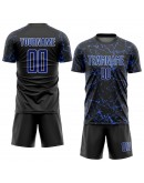 Best Pro Custom Black Royal-White Sublimation Soccer Uniform Jersey