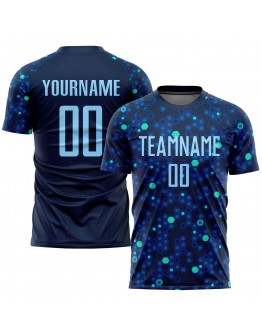 Best Pro Custom Navy Light Blue-Royal Sublimation Soccer Uniform Jersey