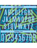 Best Pro Custom Teal Light Blue-Kelly Green Sublimation Soccer Uniform Jersey