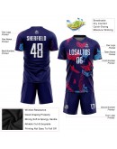 Best Pro Custom Navy White-Light Blue Sublimation Soccer Uniform Jersey