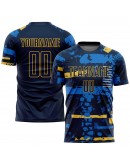 Best Pro Custom Navy Navy-Gold Sublimation Soccer Uniform Jersey