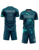 Best Pro Custom Green Green-Aqua Sublimation Soccer Uniform Jersey