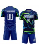 Best Pro Custom Royal White-Neon Green Sublimation Soccer Uniform Jersey Best Pro Custom Royal White-Neon Green Sublimation Soccer Uniform Jersey