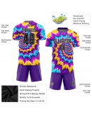 Best Pro Custom Tie Dye Black-White Sublimation Soccer Uniform Jersey