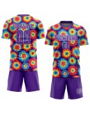 Best Pro Custom Tie Dye Purple-White Sublimation Soccer Uniform Jersey