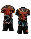 Best Pro Custom Tie Dye Red-Old Gold Sublimation Soccer Uniform Jersey