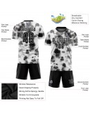Best Pro Custom Tie Dye Black-White Sublimation Soccer Uniform Jersey