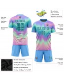 Best Pro Custom Tie Dye Aqua-White Sublimation Soccer Uniform Jersey