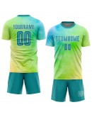 Best Pro Custom Tie Dye Aqua-White Sublimation Soccer Uniform Jersey