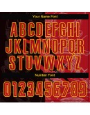 Best Pro Custom Graffiti Pattern Red-Gold Sublimation Soccer Uniform Jersey