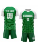 Best Pro Custom Kelly Green White Sublimation Soccer Uniform Jersey