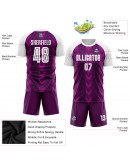 Best Pro Custom Purple White Sublimation Soccer Uniform Jersey