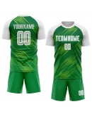 Best Pro Custom Neon Green White-Kelly Green Sublimation Soccer Uniform Jersey