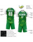 Best Pro Custom Neon Green White-Kelly Green Sublimation Soccer Uniform Jersey