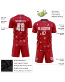 Best Pro Custom Red White Home Sublimation Soccer Uniform Jersey
